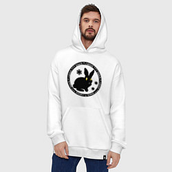 Толстовка-худи оверсайз BlackRabbit, цвет: белый — фото 2