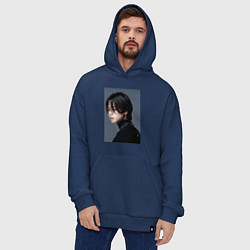 Толстовка-худи оверсайз Dark side Jimin, цвет: тёмно-синий — фото 2