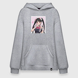 Толстовка-худи оверсайз Yumechi - Akiba Meido Sensou, цвет: меланж
