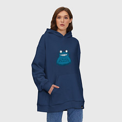 Толстовка-худи оверсайз Totoro Darko, цвет: тёмно-синий — фото 2