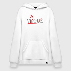 Толстовка-худи оверсайз VAG not VOGUE, цвет: белый