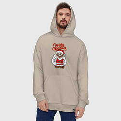 Толстовка-худи оверсайз Christmas Mario, цвет: миндальный — фото 2