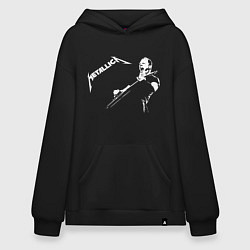 Толстовка-худи оверсайз Metallica rock, цвет: черный