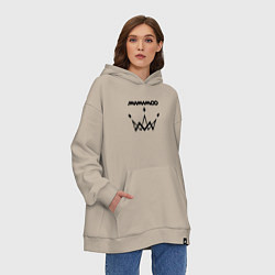 Толстовка-худи оверсайз Mamamoo emblem, цвет: миндальный — фото 2