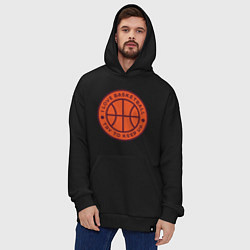 Толстовка-худи оверсайз Love basketball, цвет: черный — фото 2