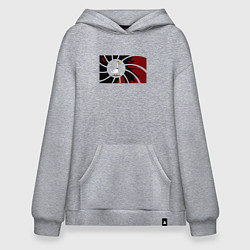 Толстовка-худи оверсайз Джеймс гусь, цвет: меланж