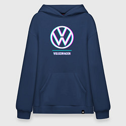 Худи оверсайз Значок Volkswagen в стиле glitch