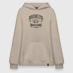 Толстовка-худи оверсайз Brooklyn boxing, цвет: миндальный