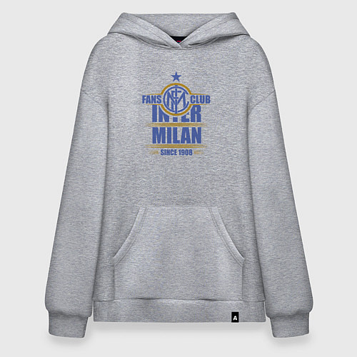 Худи оверсайз Inter Milan fans club / Меланж – фото 1