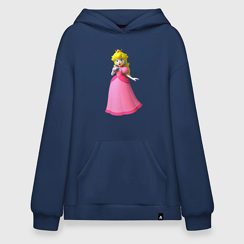 Худи оверсайз Пич принцесса из Марио / Тёмно-синий – фото 1