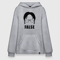 Толстовка-худи оверсайз Дуайт Шрут, цвет: меланж