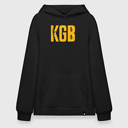 Толстовка-худи оверсайз KGB, цвет: черный