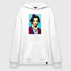 Толстовка-худи оверсайз Johnny Depp - Japan style, цвет: белый