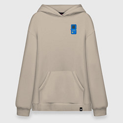 Толстовка-худи оверсайз Игровая консоль Тетрис - мини, цвет: миндальный