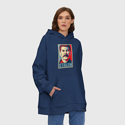 Толстовка-худи оверсайз Stalin USSR, цвет: тёмно-синий — фото 2