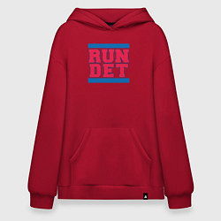 Толстовка-худи оверсайз Run Detroit Pistons, цвет: красный
