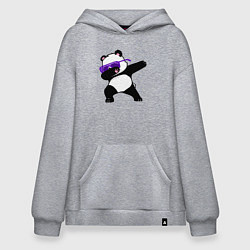 Толстовка-худи оверсайз Dab panda, цвет: меланж