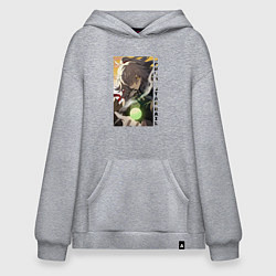 Толстовка-худи оверсайз Взгляд Цзин Юаня, цвет: меланж