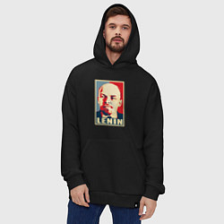 Толстовка-худи оверсайз Lenin, цвет: черный — фото 2