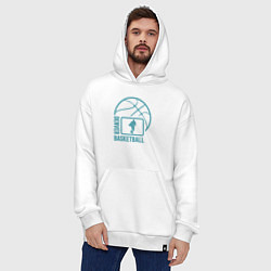 Толстовка-худи оверсайз Denver basket, цвет: белый — фото 2