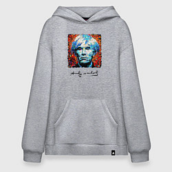 Толстовка-худи оверсайз Andy Warhol - celebrity, цвет: меланж
