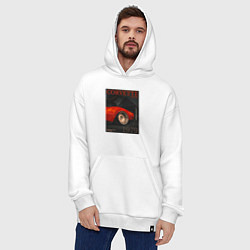 Толстовка-худи оверсайз Обложка журнала Chevrolet Corvette C3, цвет: белый — фото 2