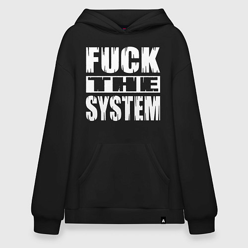 Худи оверсайз SoD - f**k the system / Черный – фото 1