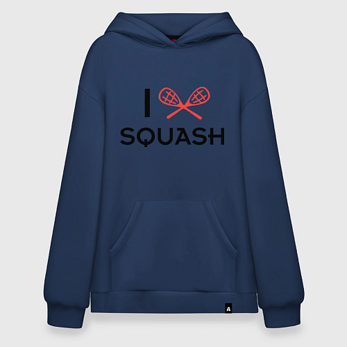 Худи оверсайз I Love Squash / Тёмно-синий – фото 1