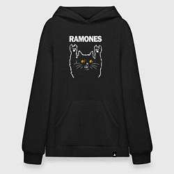 Худи оверсайз Ramones rock cat