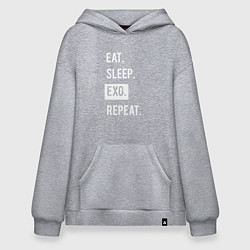 Худи оверсайз Eat Sleep EXO Repeat