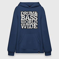 Худи оверсайз Drum and bass world wide