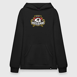 Толстовка-худи оверсайз Spirit hooligans, цвет: черный