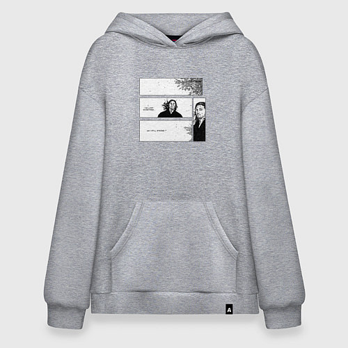 Худи оверсайз Миямото Мусаси бродяга / Меланж – фото 1