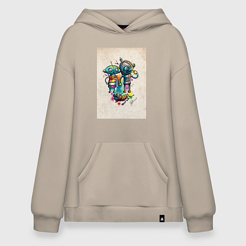 Худи оверсайз Machinarium / Миндальный – фото 1