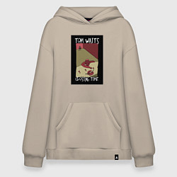 Толстовка-худи оверсайз Tom Waits - Closing Time, цвет: миндальный