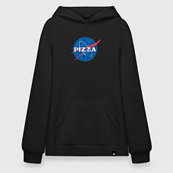 Толстовка-худи оверсайз Pizza x NASA, цвет: черный