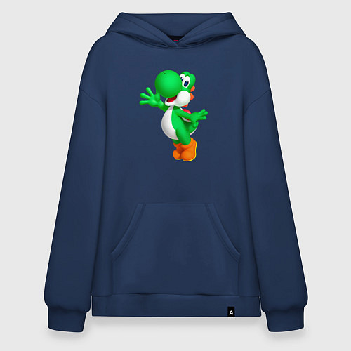 Худи оверсайз Йоши приветствует / Тёмно-синий – фото 1