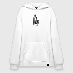 Толстовка-худи оверсайз Тристаграмм, цвет: белый