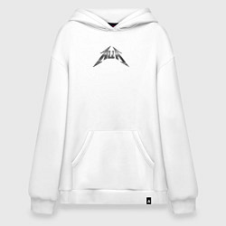 Толстовка-худи оверсайз Алла в стиле группы Металлика, цвет: белый