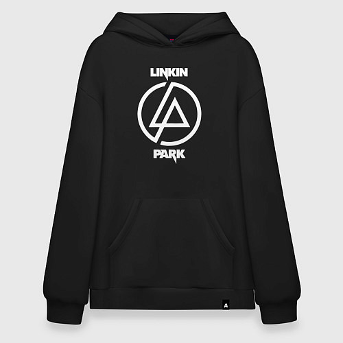 Худи оверсайз Linkin Park logo / Черный – фото 1