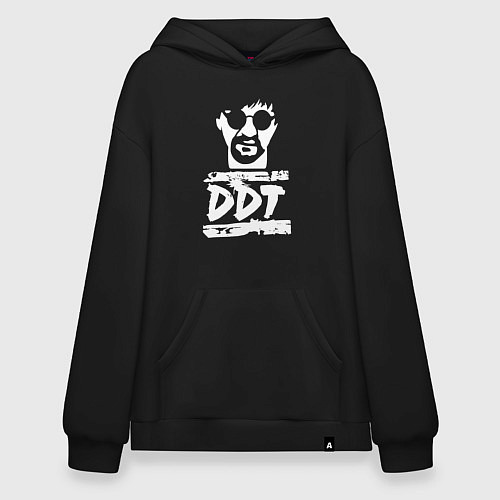 Худи оверсайз DDT - Юрий Шевчук / Черный – фото 1