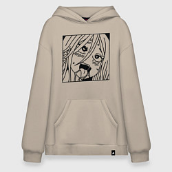 Худи оверсайз Пошлая аниме девочка с языком слюни