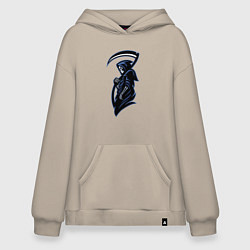 Толстовка-худи оверсайз Grim reaper, цвет: миндальный