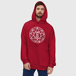 Толстовка-худи оверсайз Slipknot логотип слипкнот, цвет: красный — фото 2