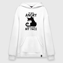 Худи оверсайз I am not angry cat