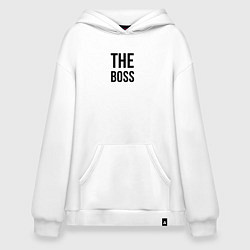 Толстовка-худи оверсайз The boss - Couple, цвет: белый