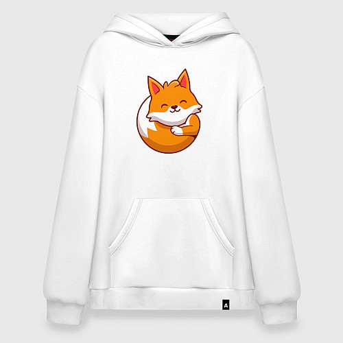 Худи оверсайз Orange fox / Белый – фото 1