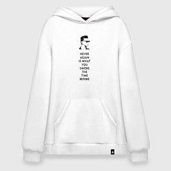 Толстовка-худи оверсайз Depeche Mode - Never again, цвет: белый