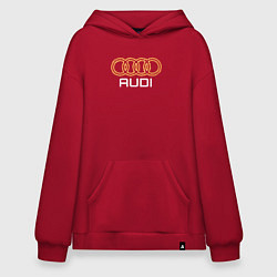 Толстовка-худи оверсайз Audi fire, цвет: красный