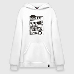 Худи оверсайз Есть спать драм-н-бейс